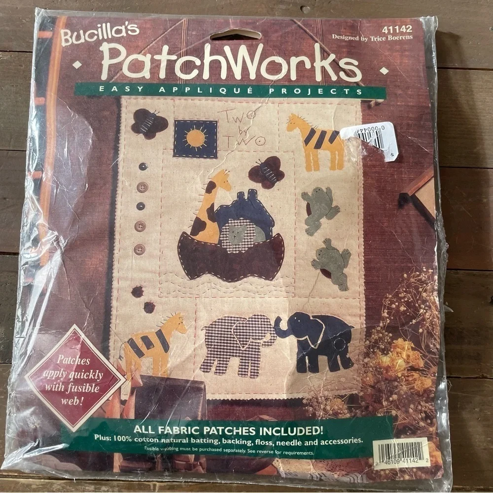 Bucilla’s Patchworks Applique Kit 41142 Two By Two 13x16” Wall Hanging